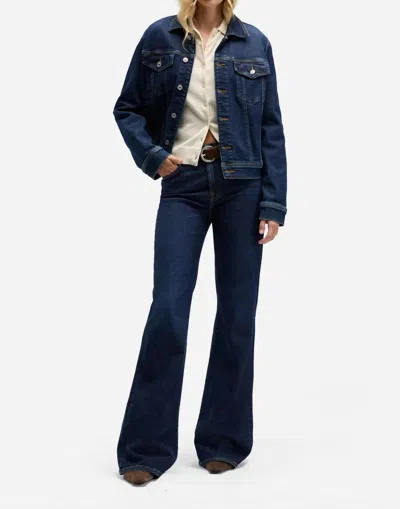 7 For All Mankind Modern Dojo Luxe Vintage Jeans In Bluecrest In Black