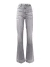 7 For All Mankind Modern Dojo High-rise Flared Jeans In Grey