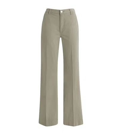 7 For All Mankind Modern Dojo Soho Wide-leg Jeans In Green