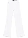 7 For All Mankind Cropped Alexa Jeans With Cut Hem White W/cut Hem In White