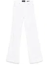 7 For All Mankind Cropped Alexa Jeans With Cut Hem White W/cut Hem In White