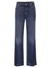 7 For All Mankind Modern Dojo Tailorless - High Waisted Flared Jeans In Dark Denim