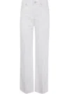 7 For All Mankind Dojo Tailorless White Jeans In White
