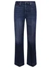 7 For All Mankind Modern Flared Denim Trousers In Blue