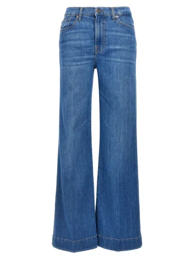 7 For All Mankind Modern Dojo High-rise Flared Jeans In Blue