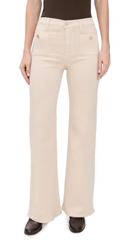 7 For All Mankind Modern Dojo Mid Rise Flared Jeans In Colored Luxe Vintage In Neutral