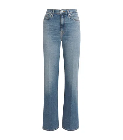 7 For All Mankind Modern Dojo Tailorless Straight Jeans In Blue