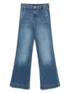 7 For All Mankind Wide-leg High-waist Jeans With Vintage Fading