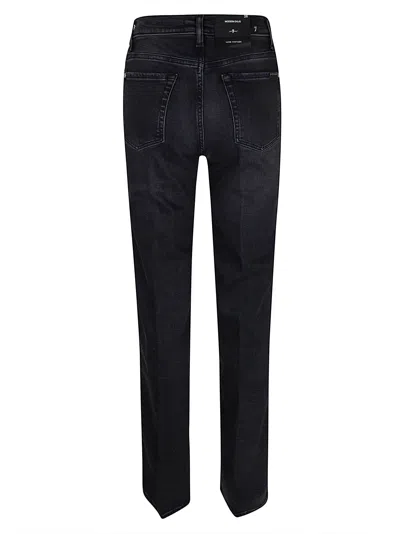 7 For All Mankind Modern Slim Fit Dojo Jeans With Flare In Black
