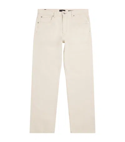 7 For All Mankind Modern Straight Jeans In White