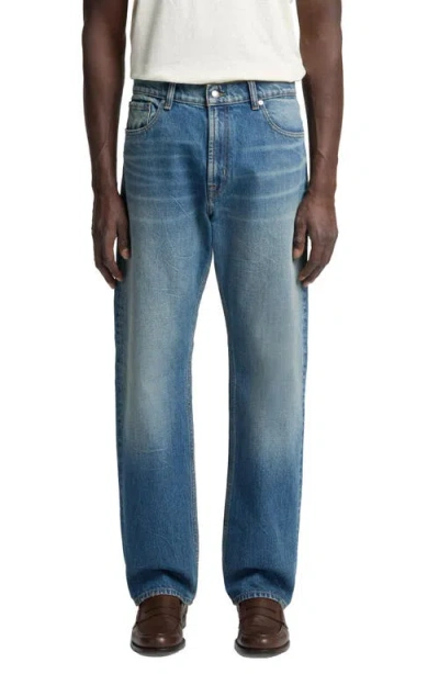 7 For All Mankind Modern Straight Leg Jeans In Blue