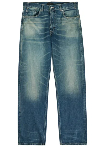 7 For All Mankind Modern Straight Straight-leg Jeans In Blue