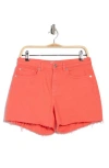 7 For All Mankind Monroe Cutoff Denim Shorts In Grapefruit