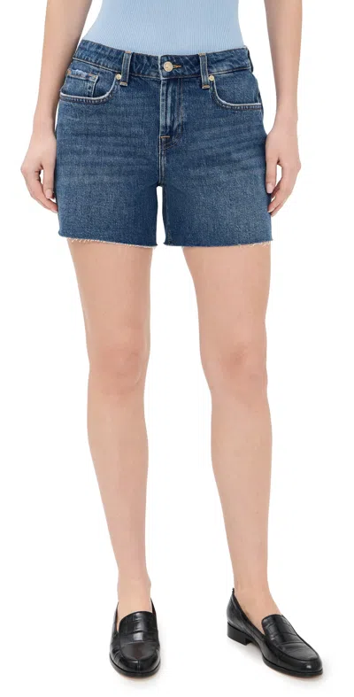 7 For All Mankind Monroe Long Shorts Explorer In Blue
