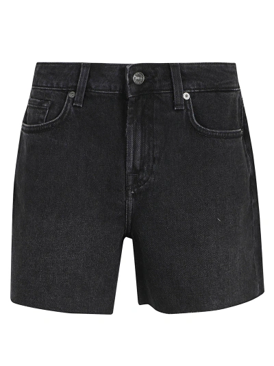 7 For All Mankind Monroe Long Shorts Global In Black