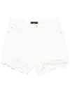 7 For All Mankind Monroe Long Shorts Milkyway With Distress Hem