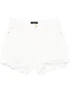 7 For All Mankind Cutoff Denim Shorts In White