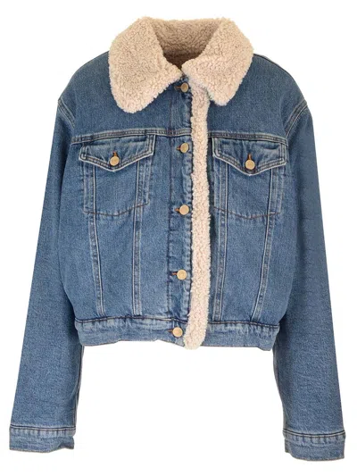 7 For All Mankind Nellie Jacket Santa Cruz Mid Blue