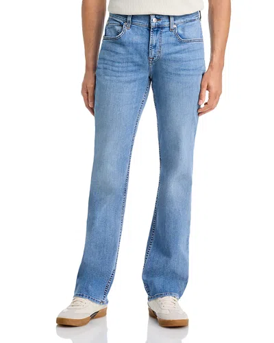 7 For All Mankind Newberry Bootcut Fit Cotton Blend Jeans In Blue