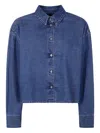 7 For All Mankind Denim Button-up Shirt In Blue