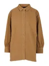 7 For All Mankind Nina Overshirt Shirts Brown In Brown