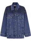 7 For All Mankind Oli Trucker Candy With Faded Crystals