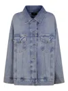 7 For All Mankind Sahara Jacket Collared Design Long Sleeves In Azul
