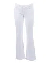 7 For All Mankind Original Bootcut Tailorless Mid-rise Bootcut Jeans In White