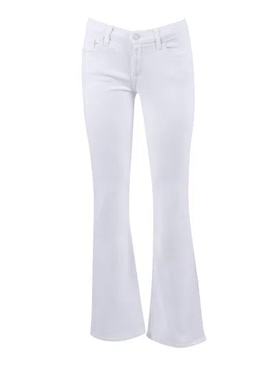 7 For All Mankind Original Bootcut Tailorless Mid-rise Bootcut Jeans In White