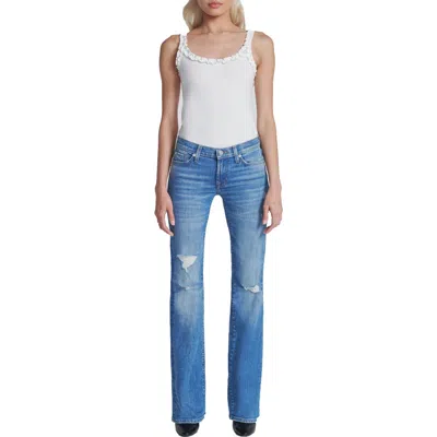 7 For All Mankind Original Womens Distressed Denim Bootcut Jeans