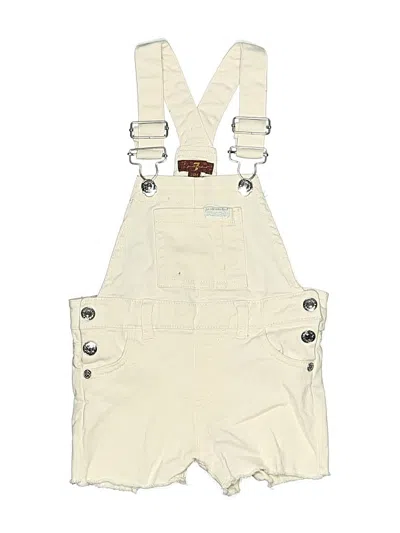 Pre-owned 7 For All Mankind Kids' Overall Shorts In Pink