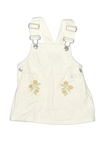 Pre-owned 7 For All Mankind Babies' Overalls In Ivory
