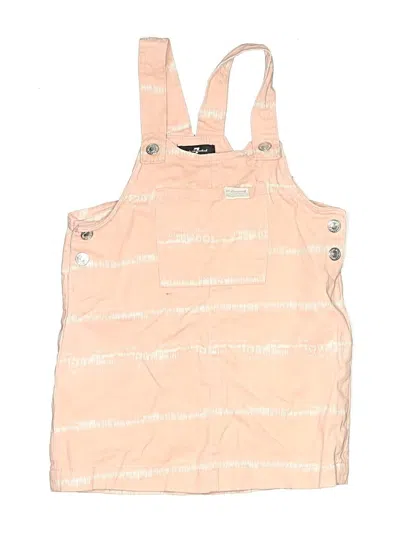 Pre-owned 7 For All Mankind Kids' Overalls In Pink