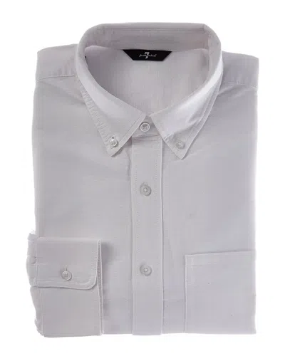 7 For All Mankind Oxford Shirt In White