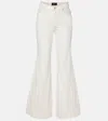 7 For All Mankind Dojo Tailorless White Shell Flare Leg Jean In White