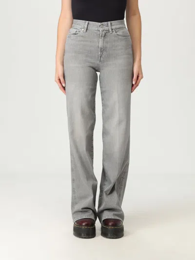 7 For All Mankind Pants  Woman Color Grey In Gray