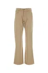 7 For All Mankind Tess Flared Trousers With Belt Loops And Back Pockets In Beige O Tan