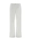7 For All Mankind Wide Leg Jeans With Back Pockets And Belt Loops In White
