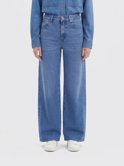 7 For All Mankind Pants Woman  In Blue