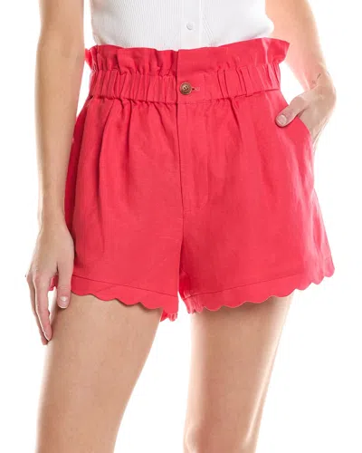 7 FOR ALL MANKIND PAPERBAG TAILORED LINEN-BLEND SHORT
