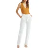 7 For All Mankind Paperbag Womens Belted Denim Straight Leg Jeans