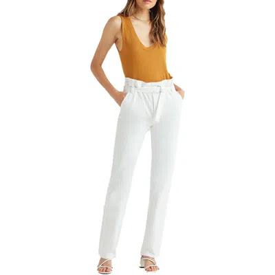 7 For All Mankind Paperbag Womens Belted Denim Straight Leg Jeans