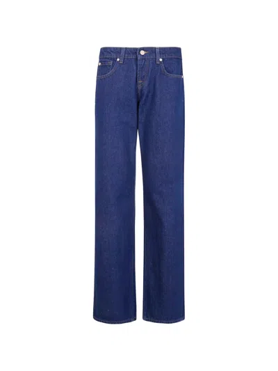 7 For All Mankind Patch-pocket Jeans In Blue