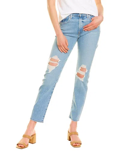 7 For All Mankind Peggi Light Wash Straight Jean In Blue