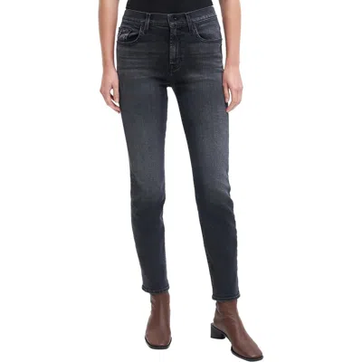 7 For All Mankind Peggi Womens Distressed Denim Straight Leg Jeans