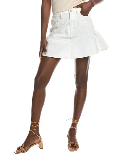 7 For All Mankind Peplum Mini Skirt In White
