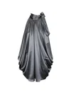 PETAL BOW-DETAIL DRAPED MINI DRESS