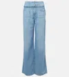 7 For All Mankind Phoenix Belted High-rise Wide-leg Jeans In Blue