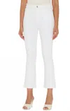 7 For All Mankind Pintuck High Waist Slim Kick Jeans In Soleil In White