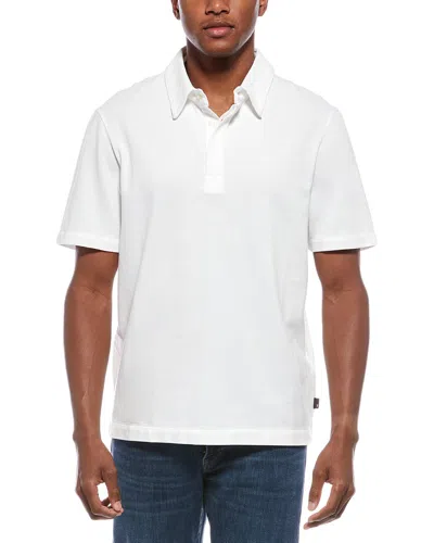 7 For All Mankind Pique Polo Shirt In White